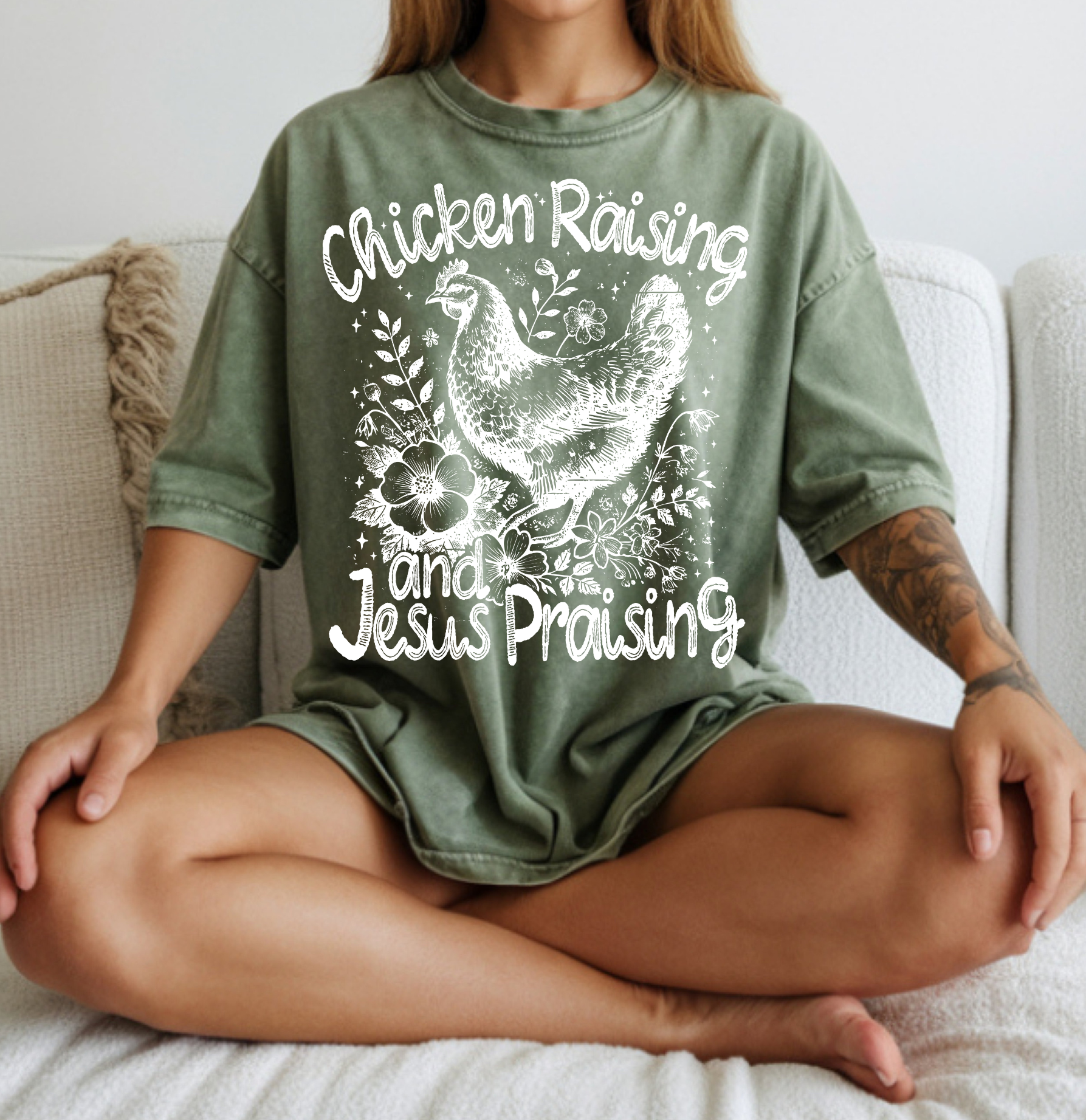 Chicken raising T-shirt
